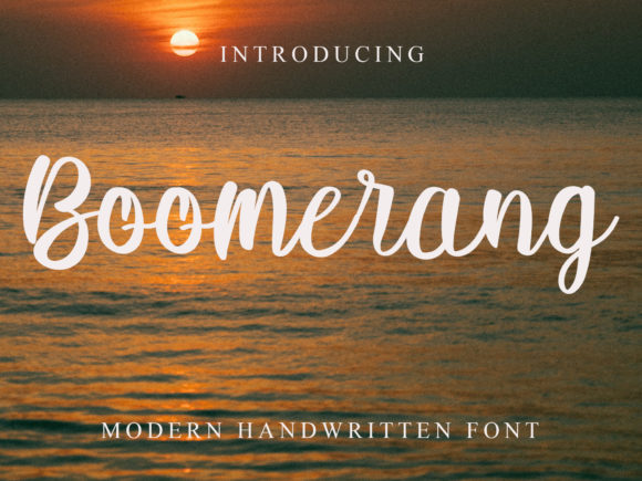 Boomerang: A Delicate Script Font