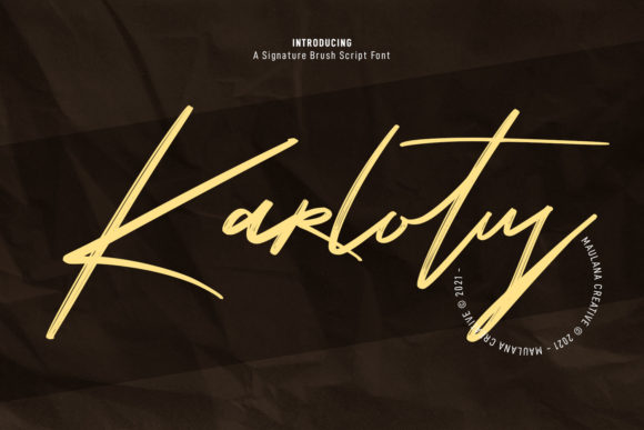 Karlotus: A Graceful Script Font